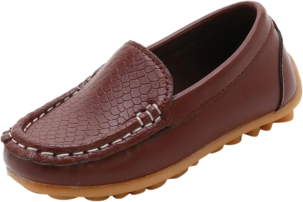 Boys Girls Loafers Soft Slip On Oxford Dress Flats Kids Toddler Casual Boat Shoes School Uniform Dress Shoes Girls