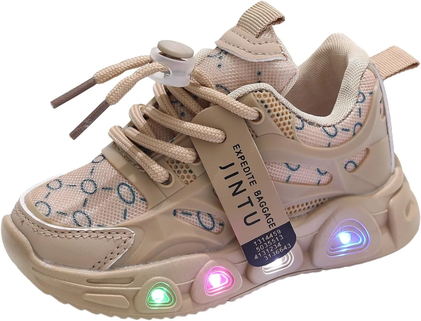 Cathalem Kids Baby Girls Shoes Sneakers LED Light Up Luminous Bowknot Sneakers Winter Warm Sneakers for Toddler 1-6Years