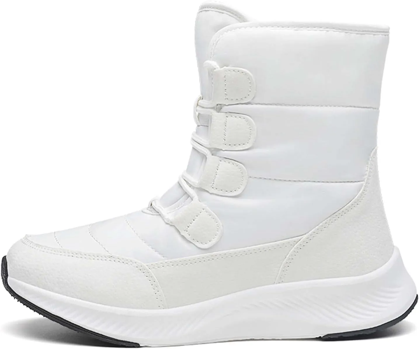 Eliogn Women's Lightweight Snow boots Waterproof Lace-up Boots Winter Warm Fur Lined Boot High Top Walking Booties