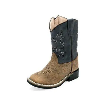 Kid's Old West Toddler Natural Cowhide Boots BSI1970
