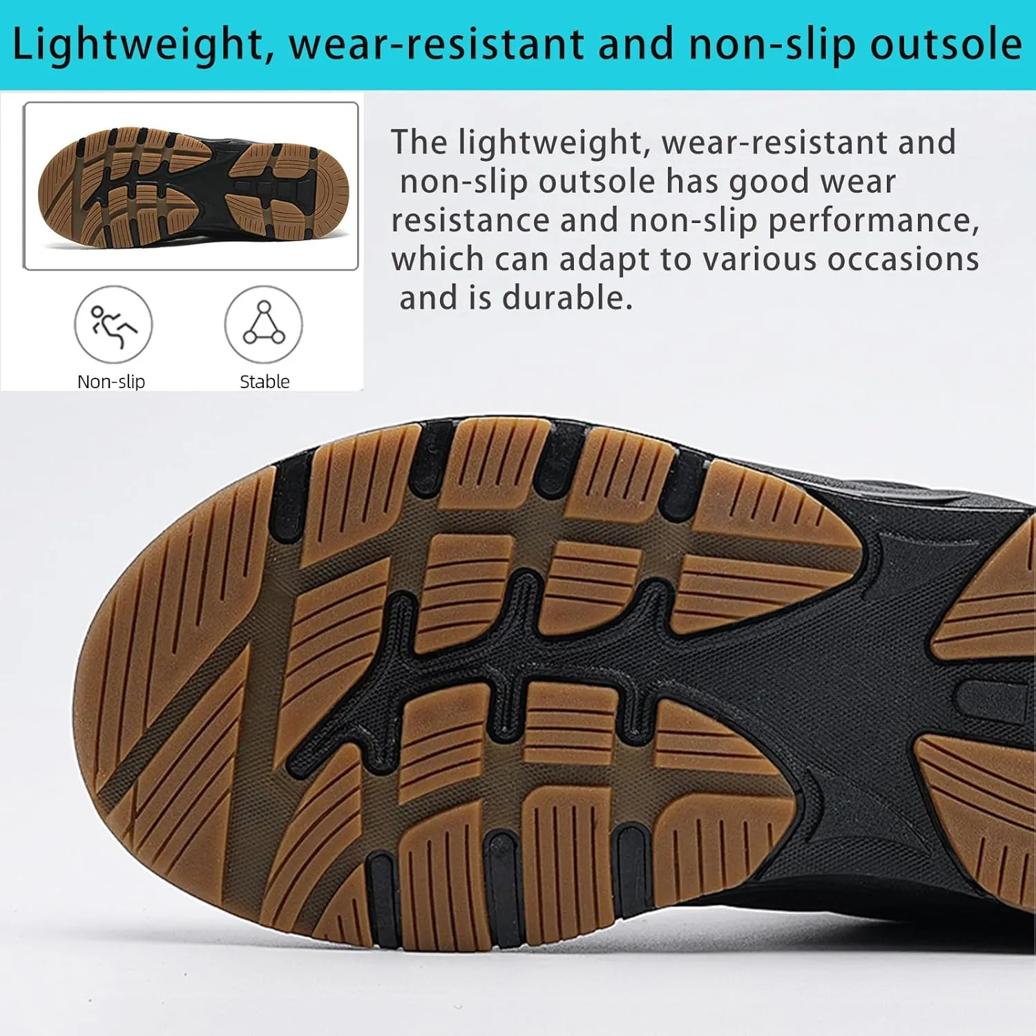 Mens Winter Warm Snow Boots Fur Lined Waterproof Winter Shoes Retro Anti-Collision Round Toe Side Zipper Anti-Slip Lightweight Ankle Boot