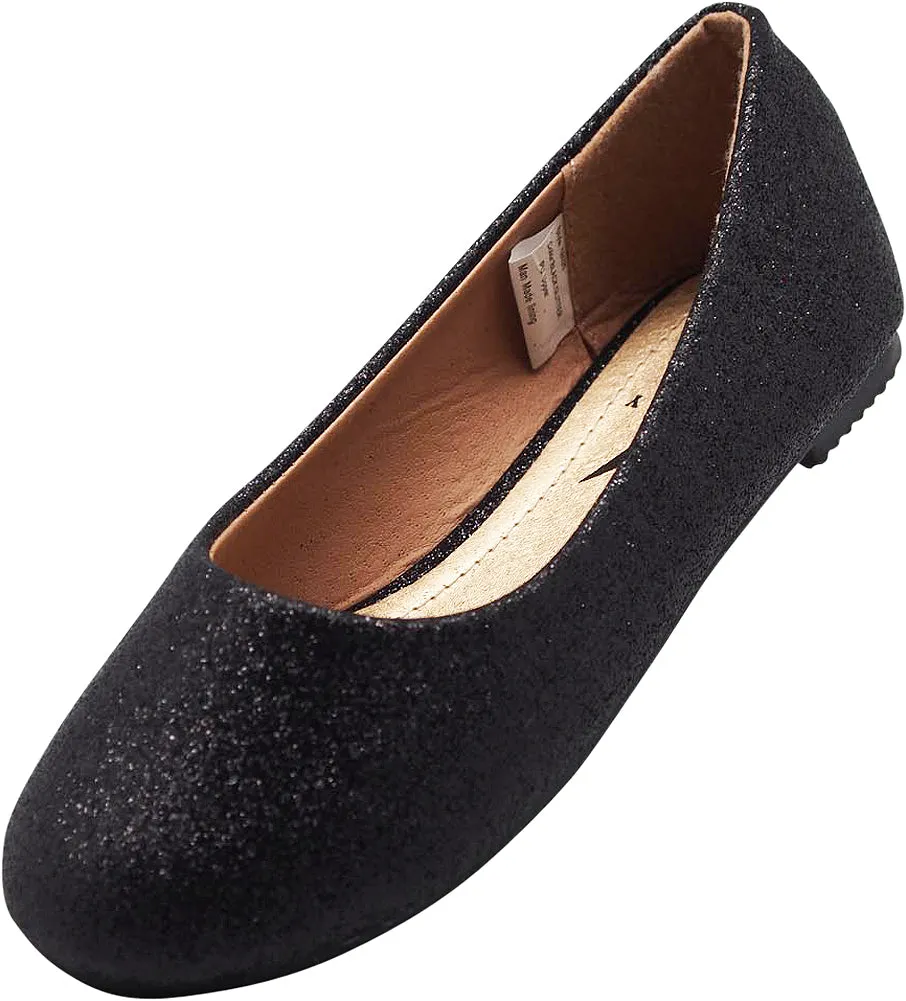Norty Toddler Girl Fashion Ballerina Ballet Slip-on Flat Shoe - Runs One Size Small
