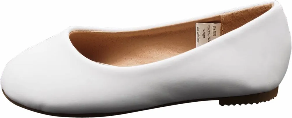 Norty Toddler Girl Fashion Ballerina Ballet Slip-on Flat Shoe - Runs One Size Small