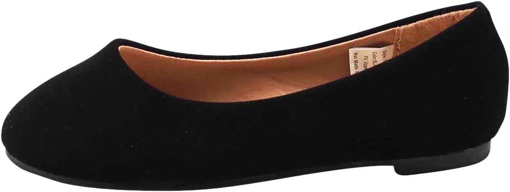Norty Toddler Girl Fashion Ballerina Ballet Slip-on Flat Shoe - Runs One Size Small