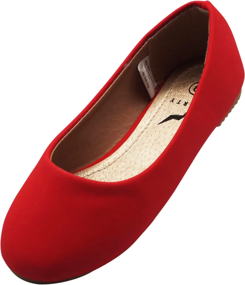 Norty Toddler Girl Fashion Ballerina Ballet Slip-on Flat Shoe - Runs One Size Small