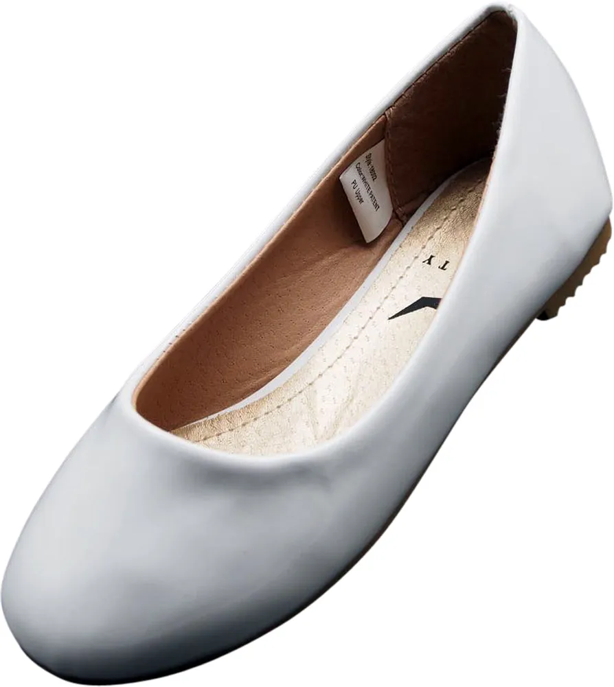 Norty Toddler Girl Fashion Ballerina Ballet Slip-on Flat Shoe - Runs One Size Small