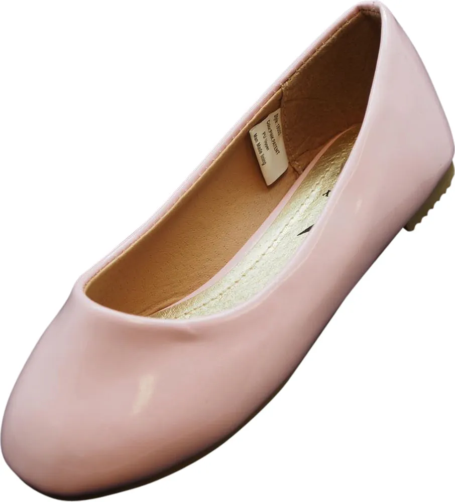Norty Toddler Girl Fashion Ballerina Ballet Slip-on Flat Shoe - Runs One Size Small