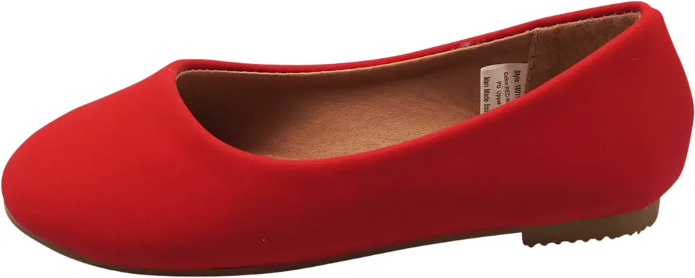 Norty Toddler Girl Fashion Ballerina Ballet Slip-on Flat Shoe - Runs One Size Small