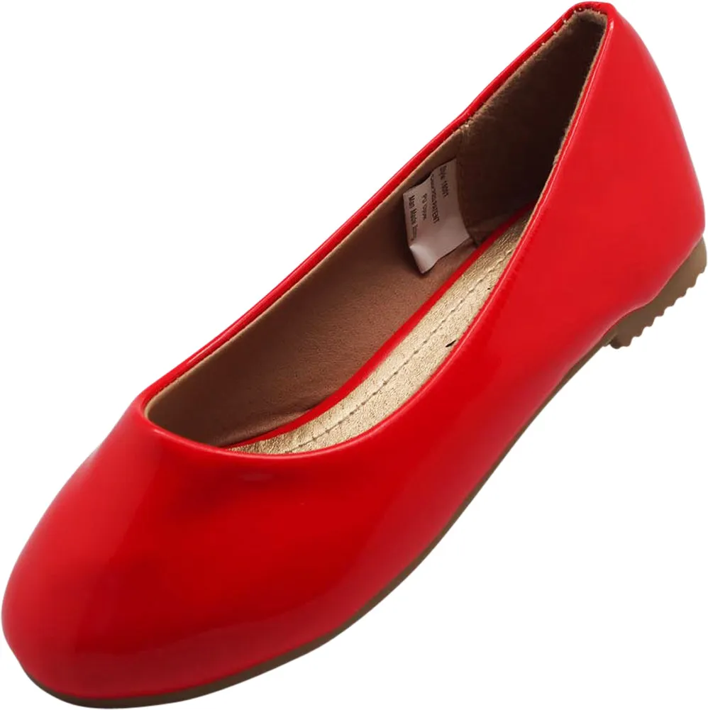 Norty Toddler Girl Fashion Ballerina Ballet Slip-on Flat Shoe - Runs One Size Small