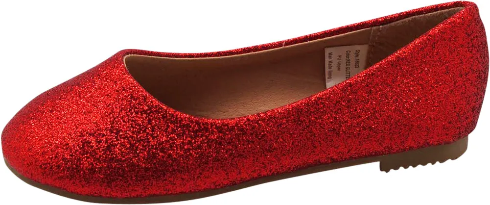 Norty Toddler Girl Fashion Ballerina Ballet Slip-on Flat Shoe - Runs One Size Small