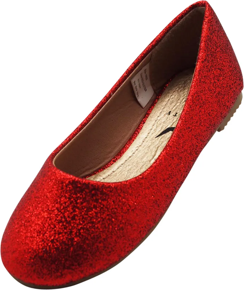 Norty Toddler Girl Fashion Ballerina Ballet Slip-on Flat Shoe - Runs One Size Small