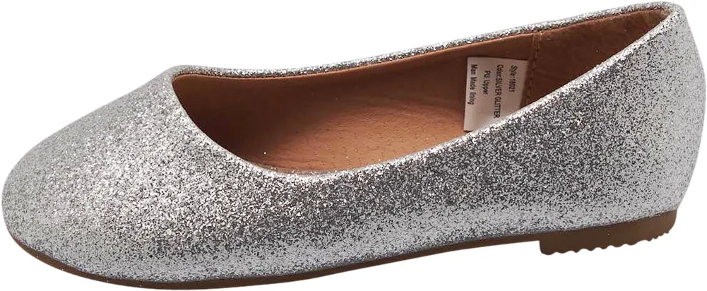 Norty Toddler Girl Fashion Ballerina Ballet Slip-on Flat Shoe - Runs One Size Small