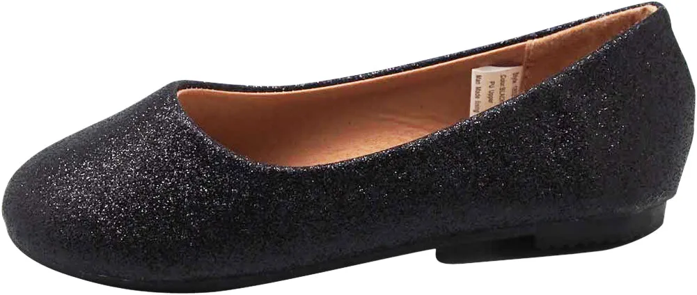 Norty Toddler Girl Fashion Ballerina Ballet Slip-on Flat Shoe - Runs One Size Small