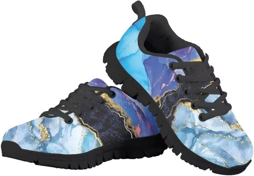 Pinupub 2023 Novelty Sports Shoes for Boys Girls Colorful Print Breathable Soft Lace-up Sneakers