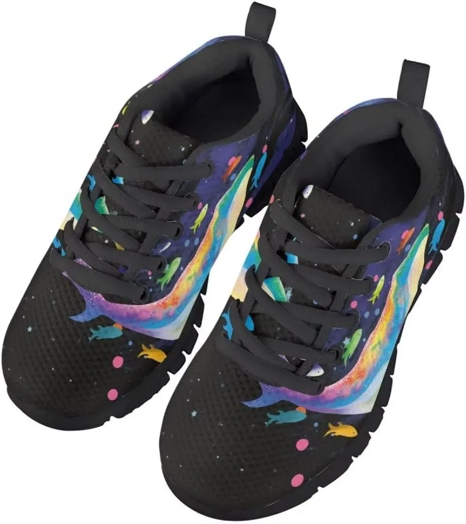 Pinupub 2023 Novelty Sports Shoes for Boys Girls Colorful Print Breathable Soft Lace-up Sneakers