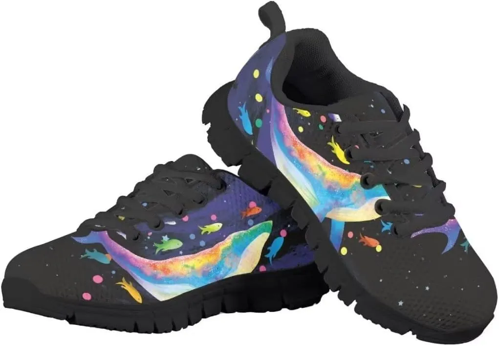 Pinupub 2023 Novelty Sports Shoes for Boys Girls Colorful Print Breathable Soft Lace-up Sneakers