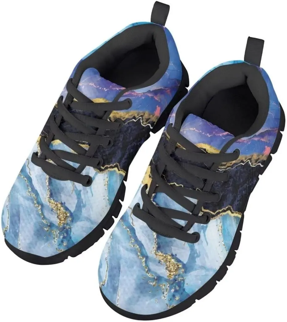 Pinupub 2023 Novelty Sports Shoes for Boys Girls Colorful Print Breathable Soft Lace-up Sneakers