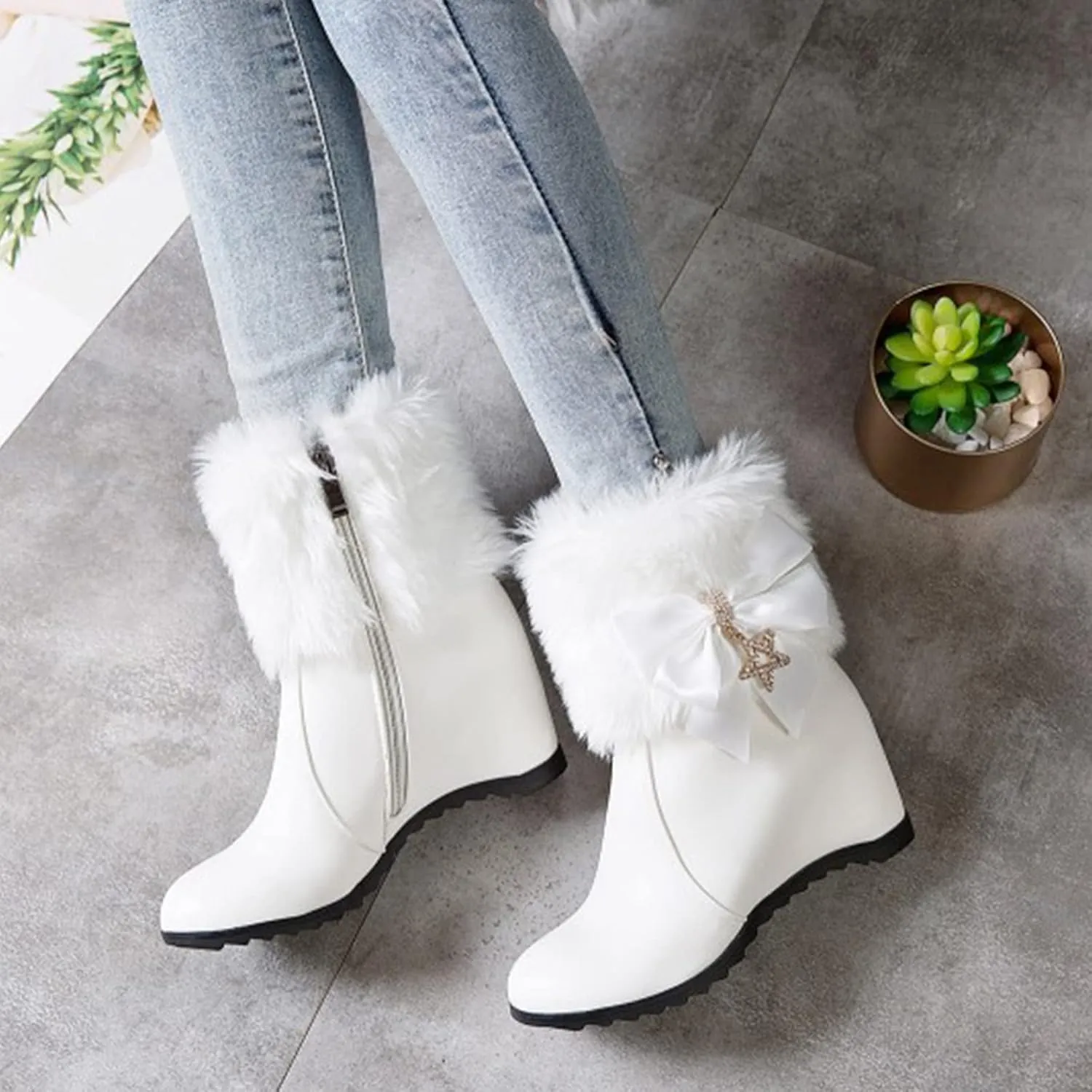 Women Snow Boots Waterproof Snow Boots Insulated Sneaker Boots Platform Trekking Snow Boots Teens Winter Boots