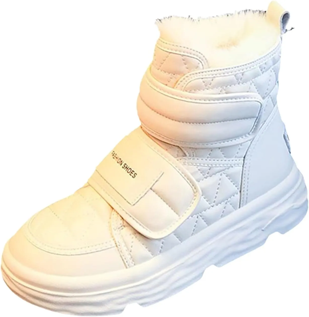 Womens Snow Boots Wide Calf Platform Boots Non Slip Womens Winter Low Top Ankle Shoes